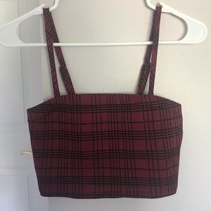 Forever 21 plaid cropped tank top